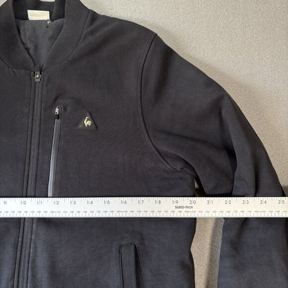 Le Coq Sportif Jacket Mens Black Full Zip Quilted Bomber Style Casual Streetwear - Picture 8 of 16